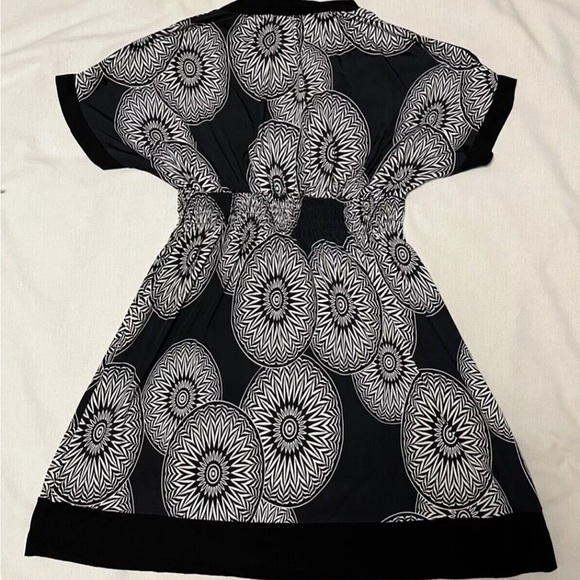 Vintage Jus d’Orange Women’s French Tunic Tuni Kelly' Blouse Top Black White. M - Picture 8 of 9